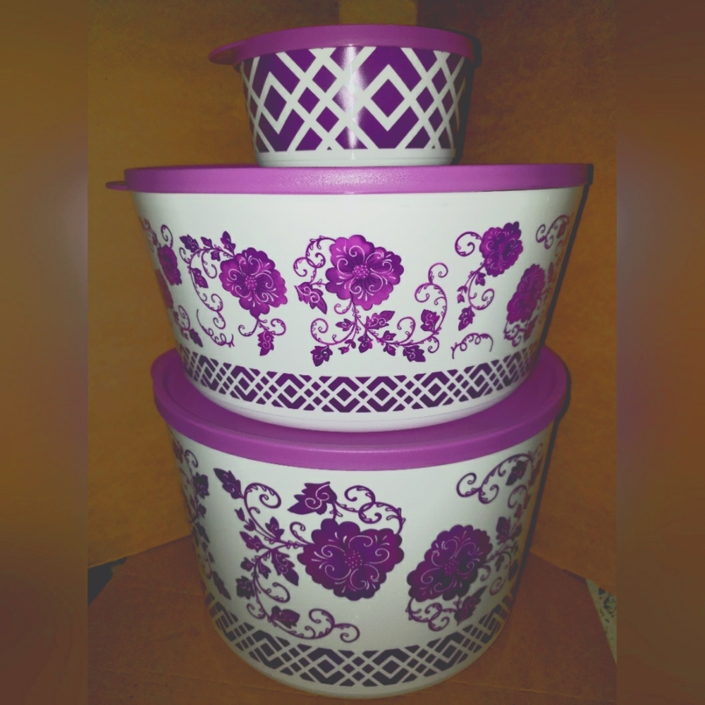 Tupperware Floral Boarder Set